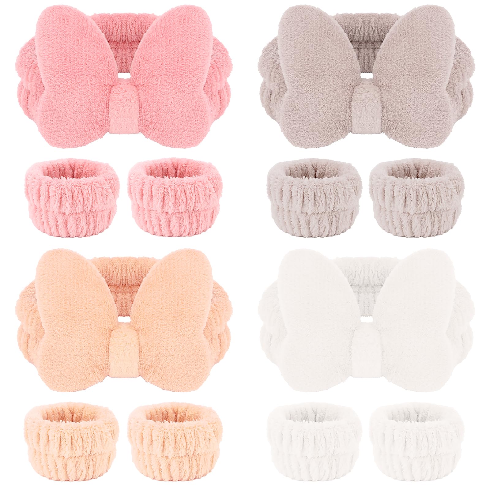 Banda Cavetee spa con mariposa para lavado facial y cabello recogido
