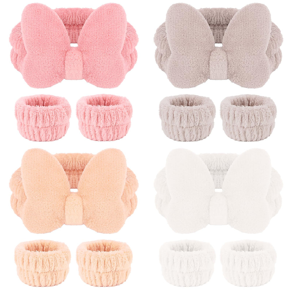 Banda Cavetee spa con mariposa para lavado facial y cabello recogido