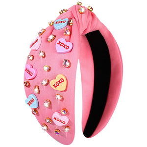 Diadema CEALXHENY de San Valentín con corazón y cristales para un look romántico.