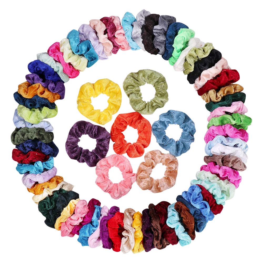 Gomas para el cabello Cehomi de terciopelo multicolor; ideales para peinados diarios y fiestas.
