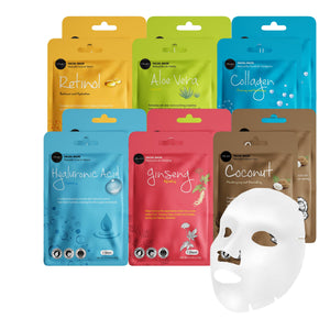 Celavi mascarilla facial de hoja con coco para hidratación suave