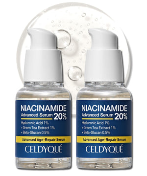 CELDYQUE Niacinamide 20% suero en botella con gotero, ayuda a minimizar poros.