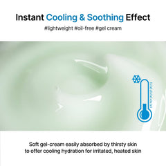 Textura gel ligera de Celimax The Real Cica Soothing Cream que se absorbe sin grasa.