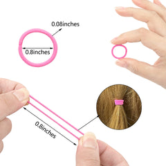 Ligas CÉLLOT de 2 cm para cabello fino, ideal para peinados seguros.
