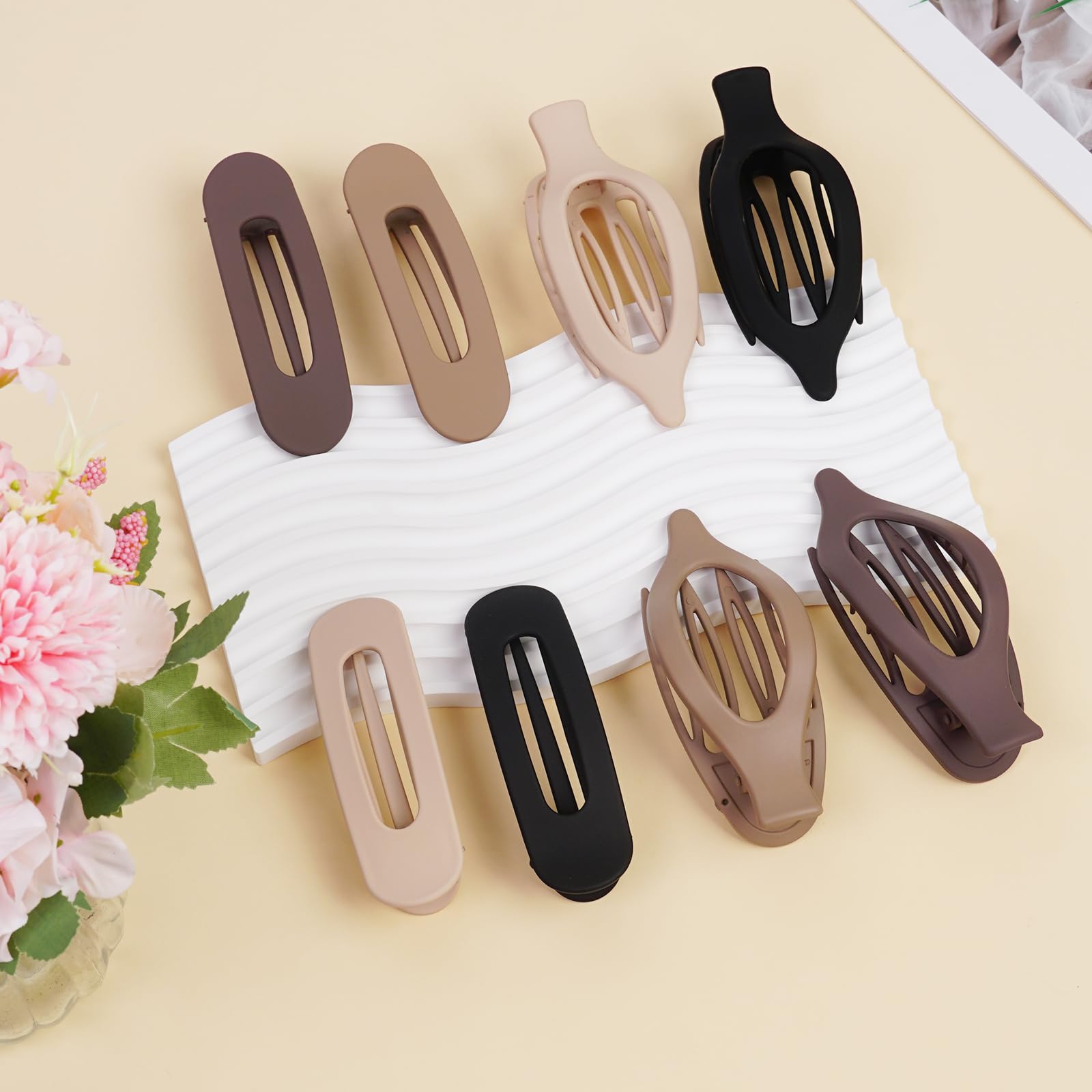 CENTSTAR clip plano castano claro, estilo discreto y seguro
