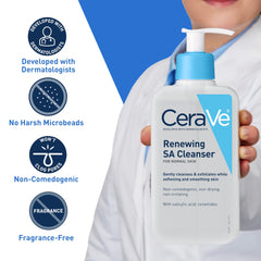 Textura gel que se transforma en espuma para exfoliación suave con cuidado.