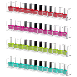Cerpourt estante de pared acrílico para esmaltes: exhibe tu colección con claridad.