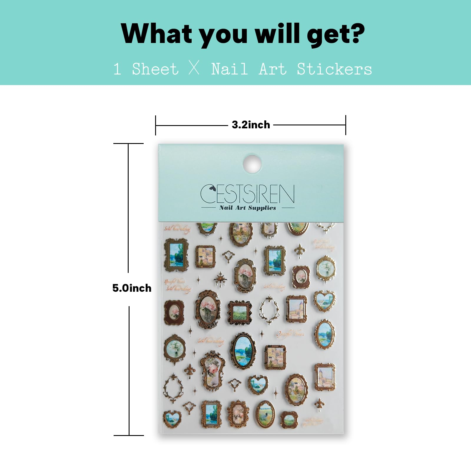 Idea de regalo con pegatinas CESTSIREN para uñas con estilo.