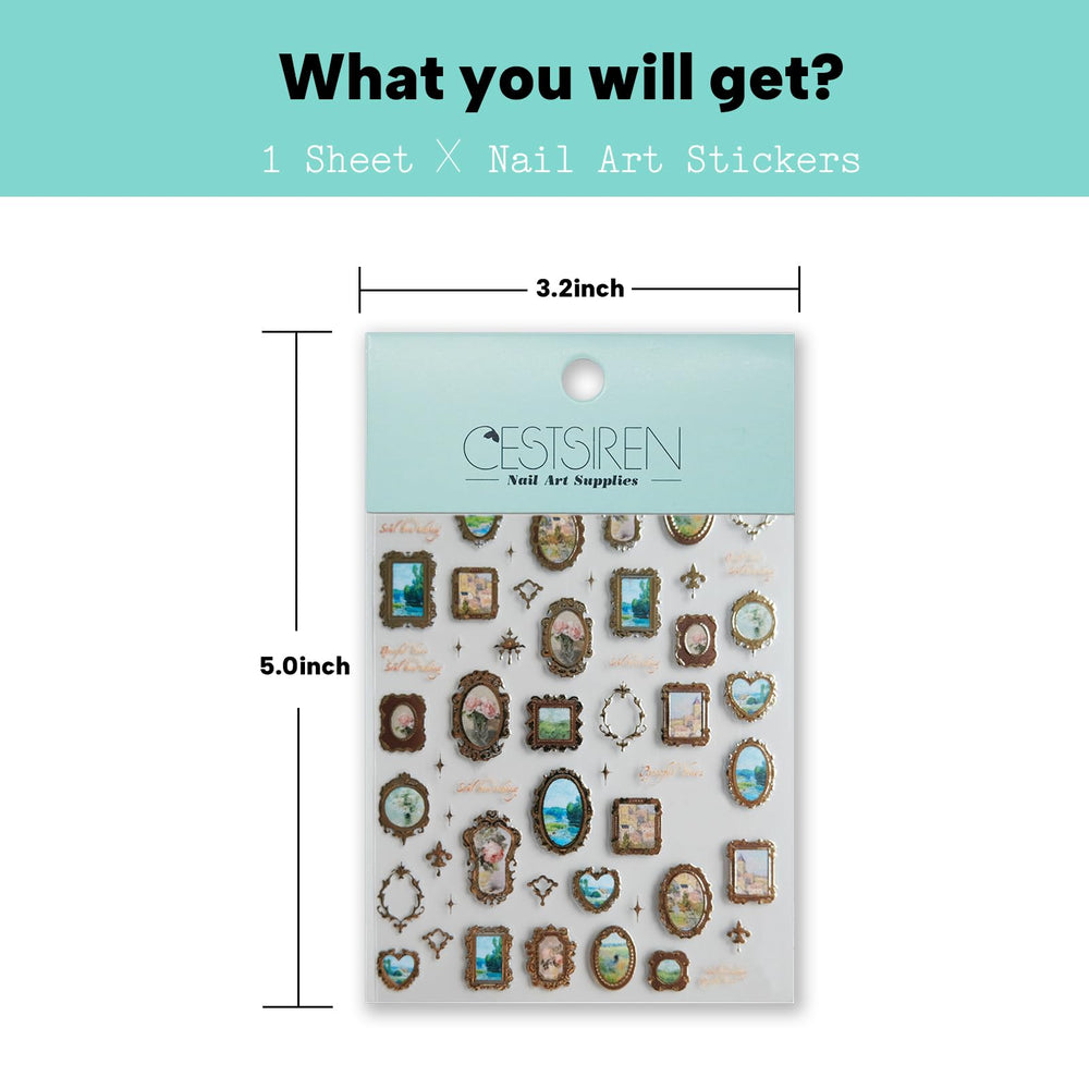 Idea de regalo con pegatinas CESTSIREN para uñas con estilo.