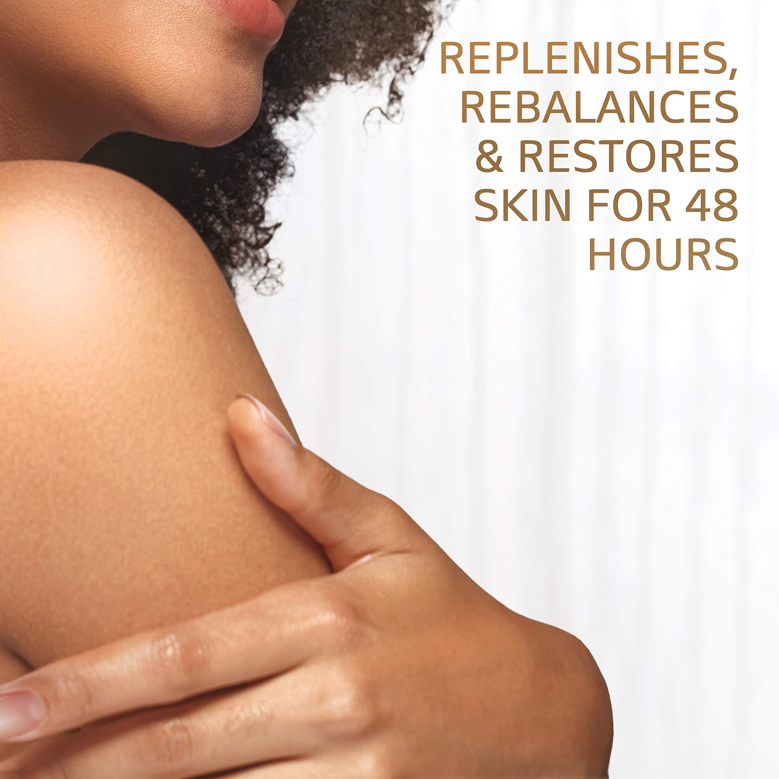 Textura de la crema Cetaphil Advanced Relief Lotion, suave y rica para piel seca.