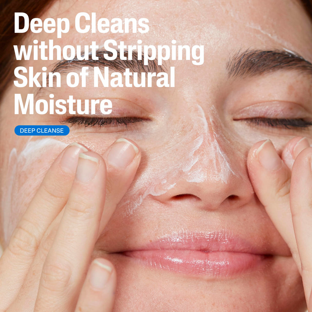 Cetaphil Daily Facial Cleanser etiqueta sin sulfatos, adecuada para piel sensible.