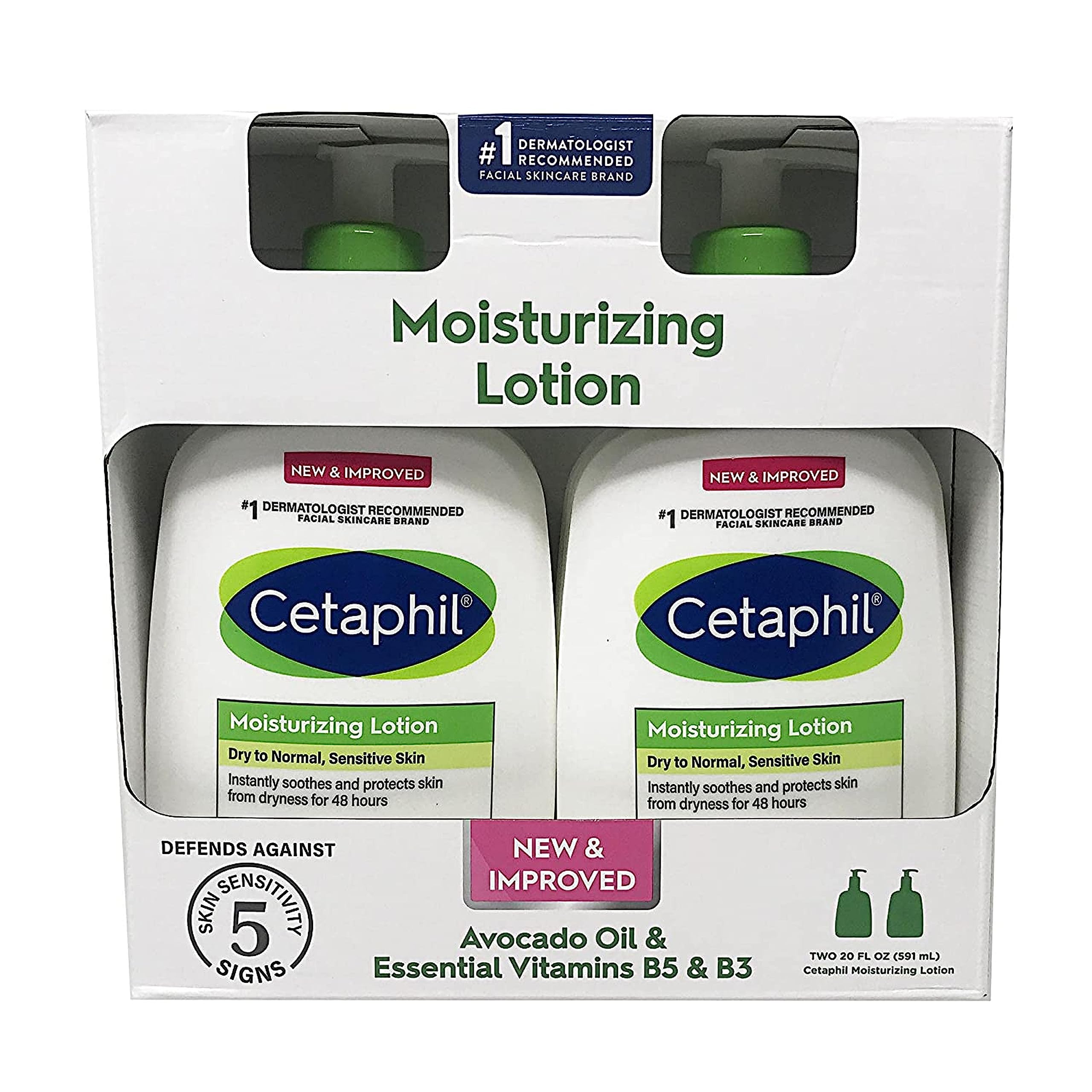 Cetaphil Loción Hidratante 20 onzas, textura no grasa para uso diario