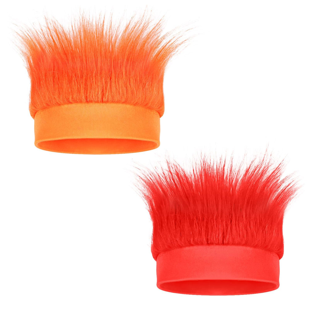 CHAKAKA diadema peluda roja-naranja, ideal para disfraces y fiestas divertidas
