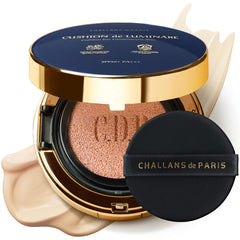 CHALLANS de PARIS Cushion LUMINÁRE acabado radiante para una tez luminosa y cobertura total.