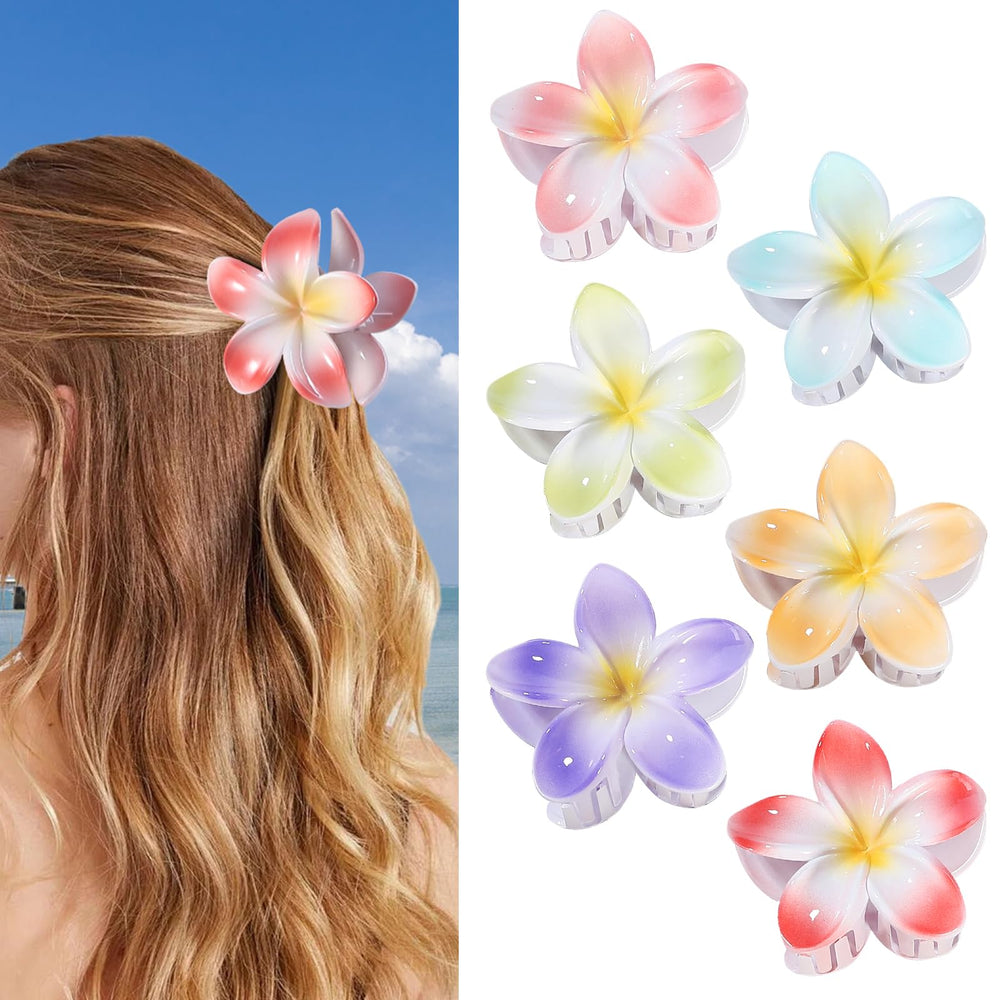 CHANDAT clip flor gradiente azul-verde: ligero y cómodo para cabello fino o grueso.
