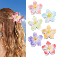 CHANDAT clip flor gradiente azul-verde: ligero y cómodo para cabello fino o grueso.