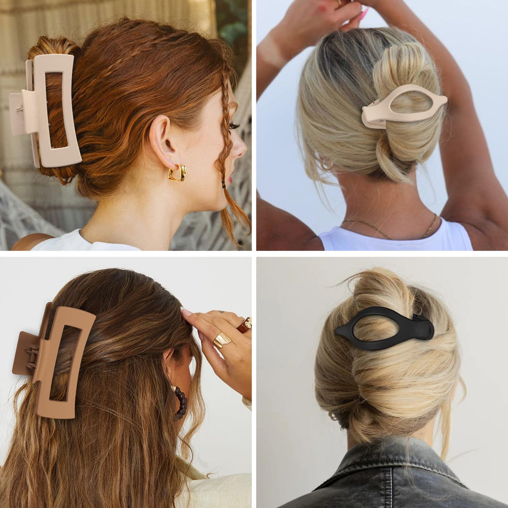 CHANDAT pinza cabello colores neutros para combinar con cualquier look.