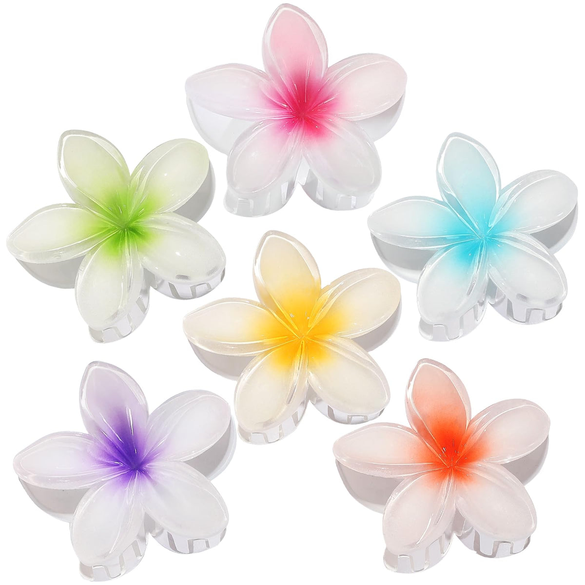 CHANDAT pinzas de flor hawaiana para todo tipo de cabello, sujeción segura y elegante.