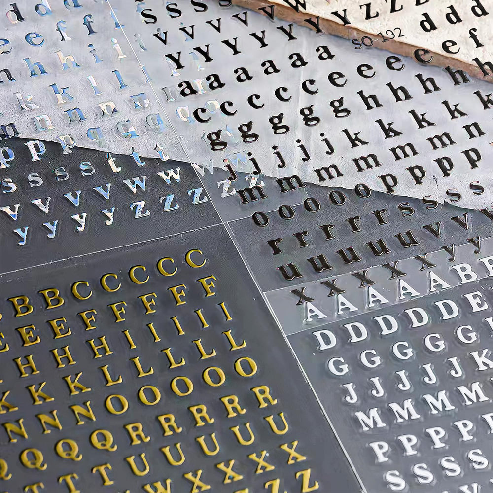 CHANGAR Stickers de letras doradas para uñas, acabado lujoso y duradero