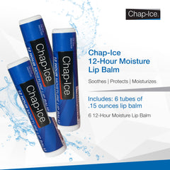 CHAP-ICE bálsamo labial sabor cereza con brillo suave.
