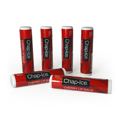 CHAP-ICE Cereza: pack de seis bálsamos labiales para uso diario.