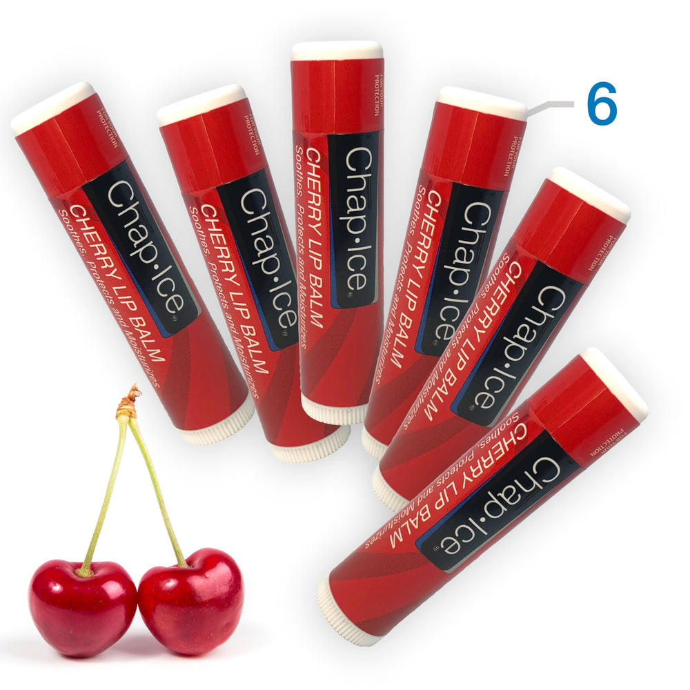 CHAP-ICE Cereza bálsamo labial: textura hidratante para labios suaves.