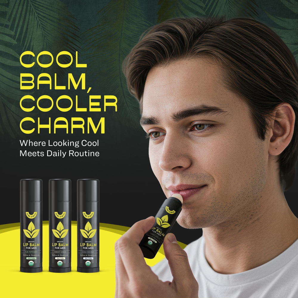 ChapChamp bálsamo labial para hombres, perfil, protección diaria sin grasa.