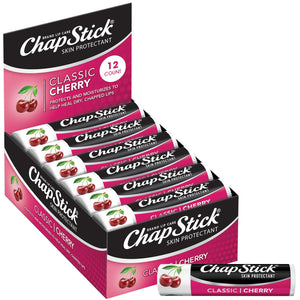 ChapStick Original Cereza, pack de 12, hidrata labios secos durante todo el día.