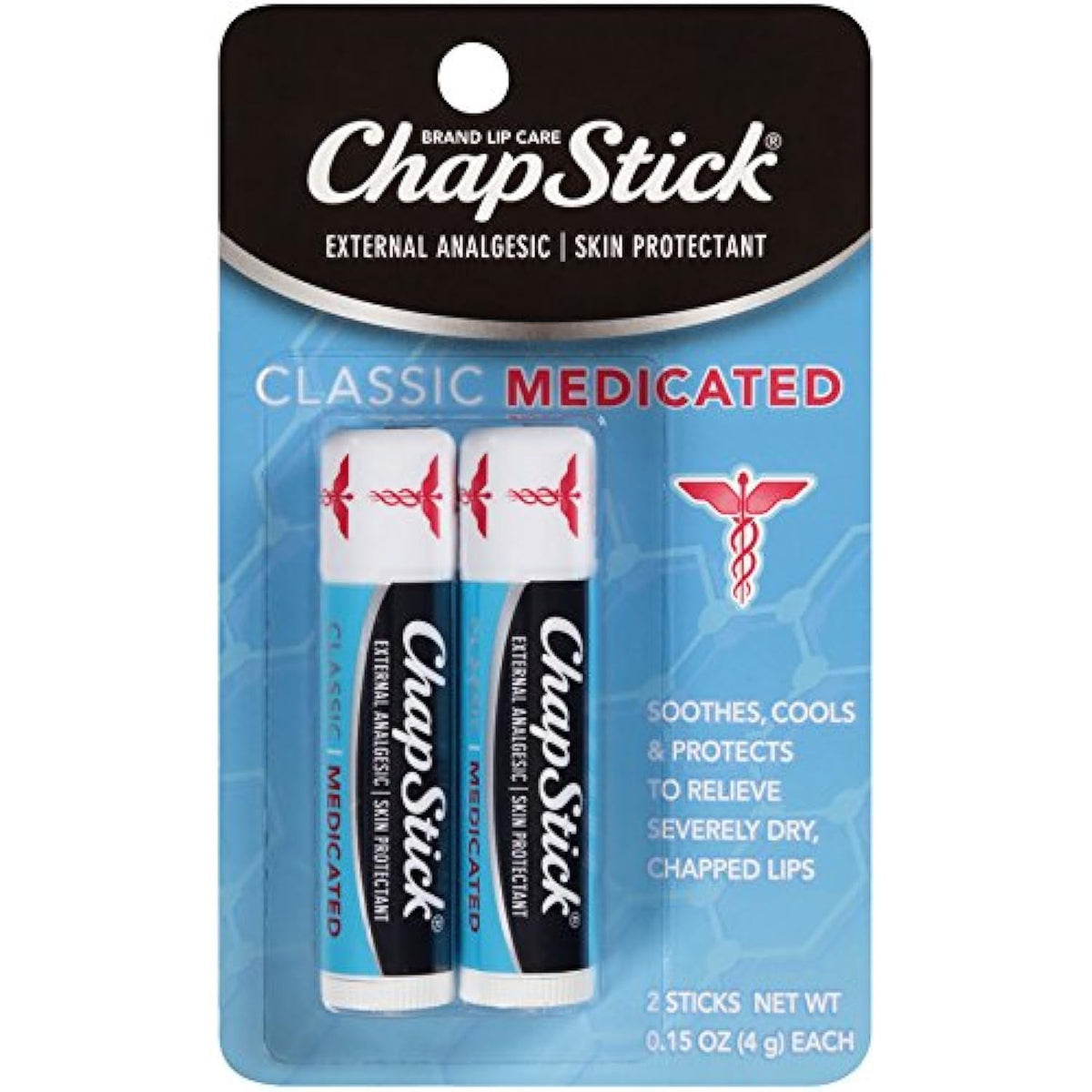 ChapStick Clásico Medicado bálsamo labial en tubo para labios agrietados