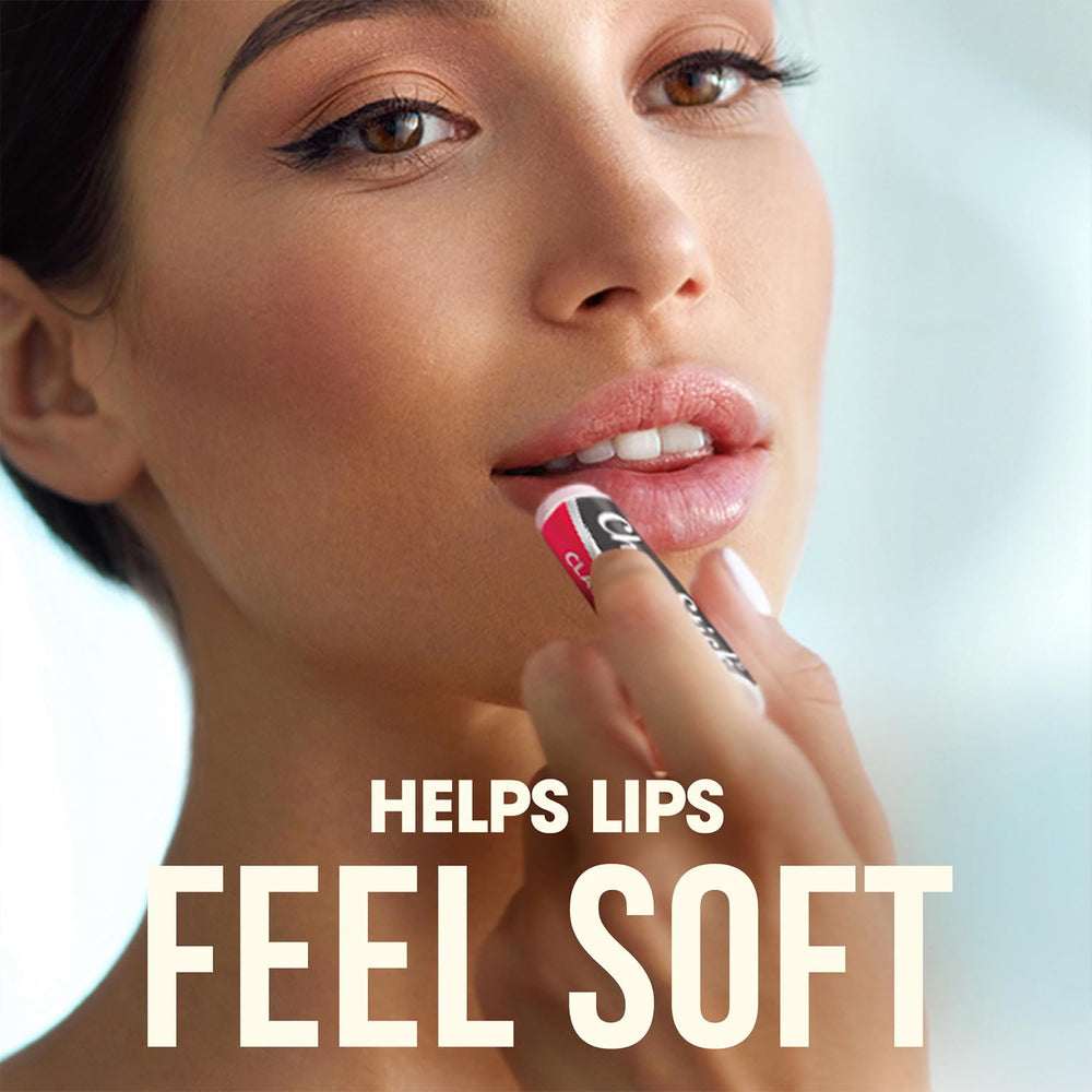 Aplicación suave de ChapStick Cereza para uso diario sin grasa.