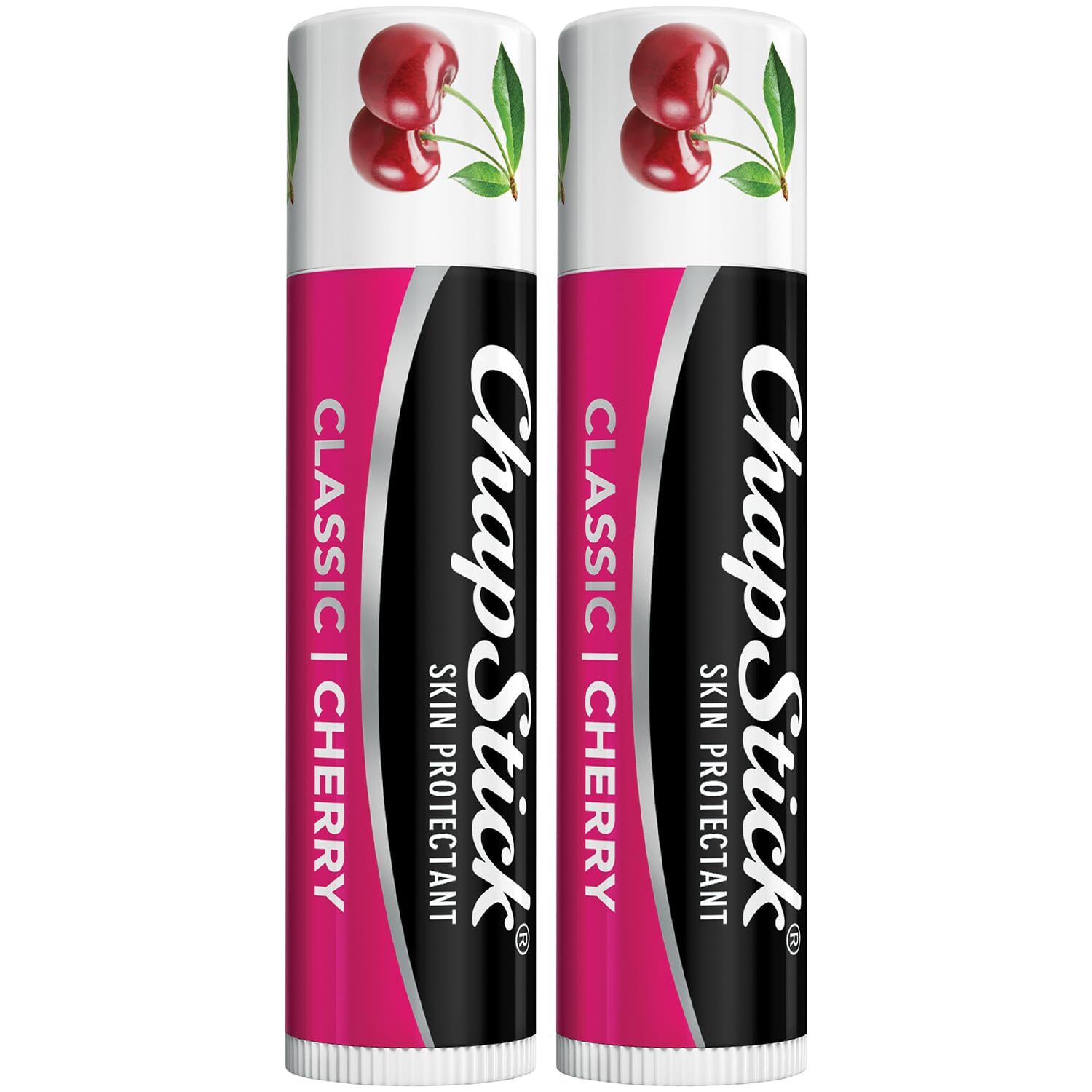 ChapStick Classic Cereza bálsamo labial 2-pack en estuche, hidratación diaria.