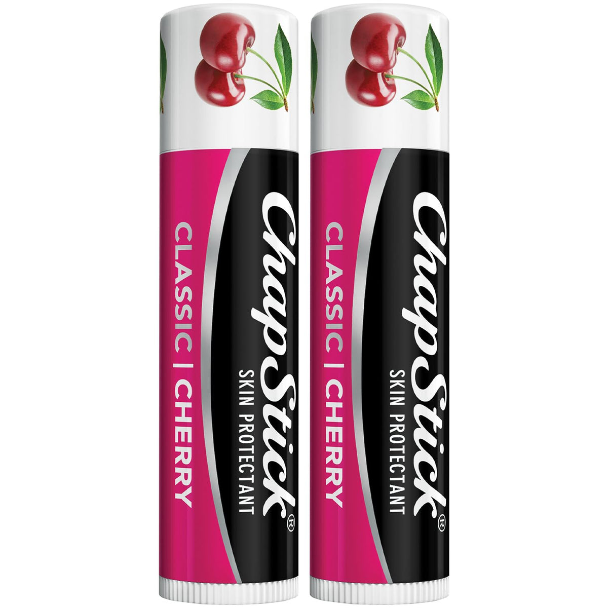 ChapStick Classic Cereza bálsamo labial 2-pack en estuche, hidratación diaria.