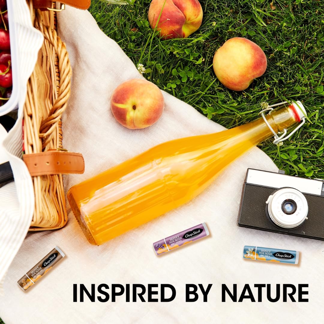 ChapStick Honey Nourish vitamina E y mantecas para labios nutridos.