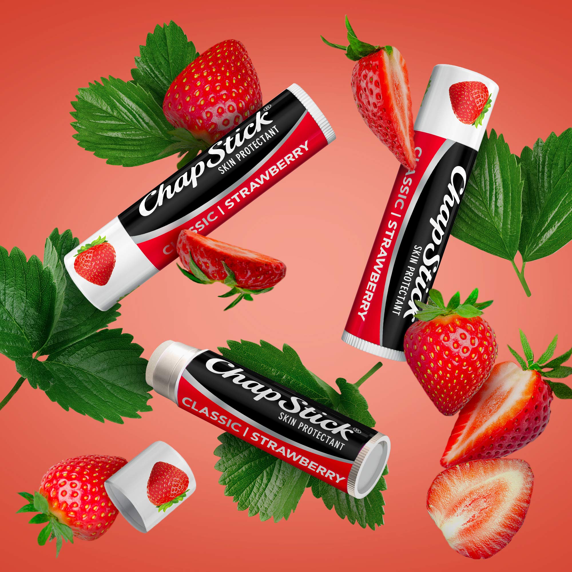 ChapStick sabor a fresa para cuidado agradable.