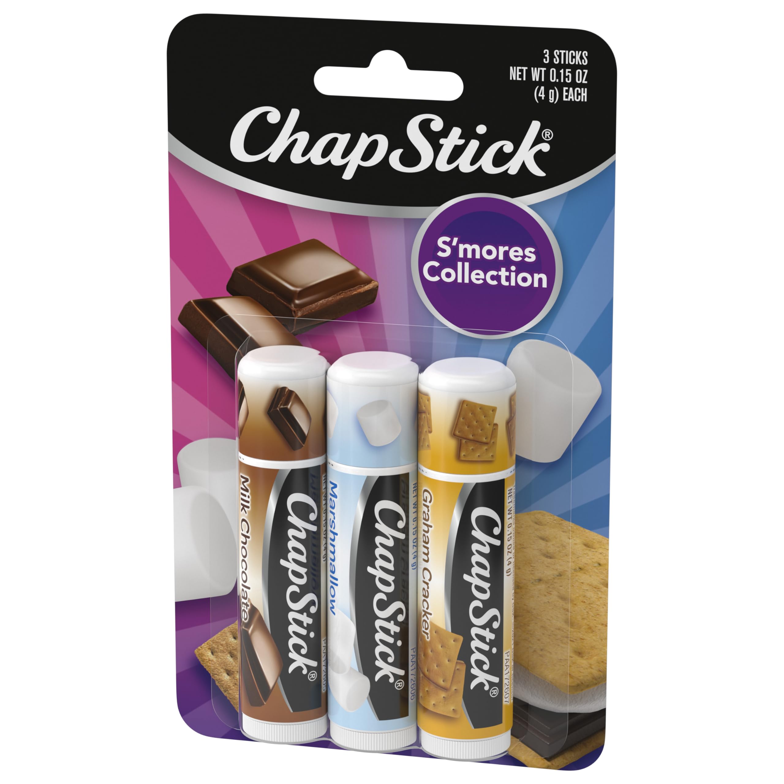 ChapStick S'mores sabor malvavisco: textura suave para labios secos.