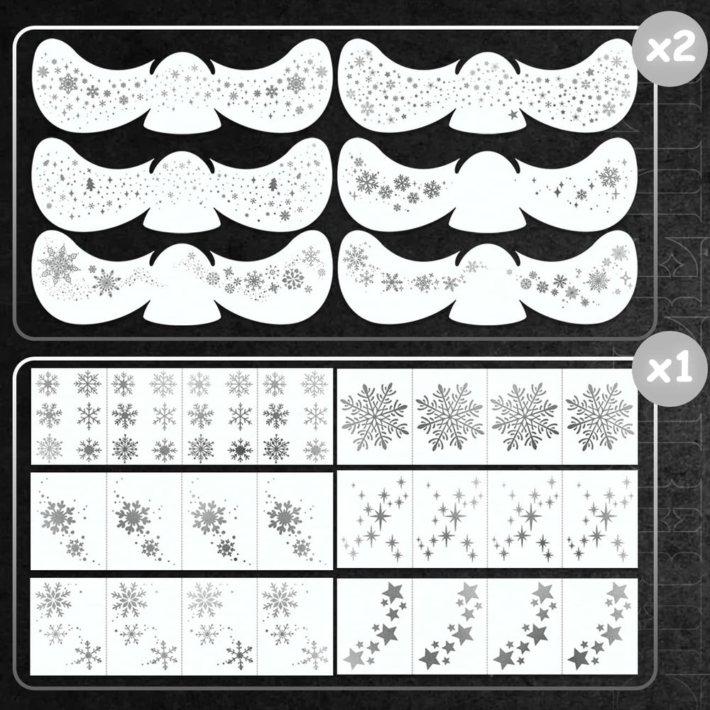 CHARLENT pecas brillantes en copos de nieve para fiestas y selfies.