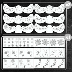 CHARLENT pecas brillantes en copos de nieve para fiestas y selfies.