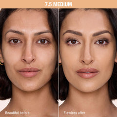 AIRbrush Flawless Blur Concealer, tono medio 7.5, ajuste natural.