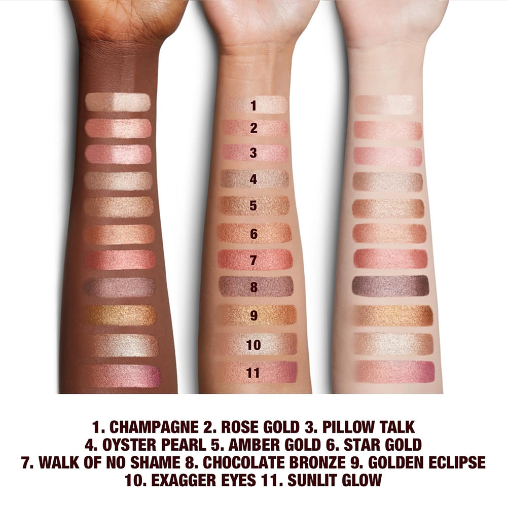 Aplicación con brocha de Eyes to Mesmerize Champagne para un acabado más intenso.