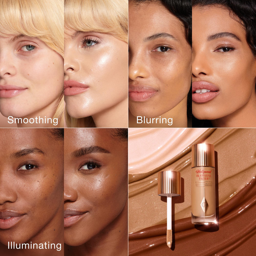 Hollywood Flawless Filter hidrata la piel con una sensación ligera.