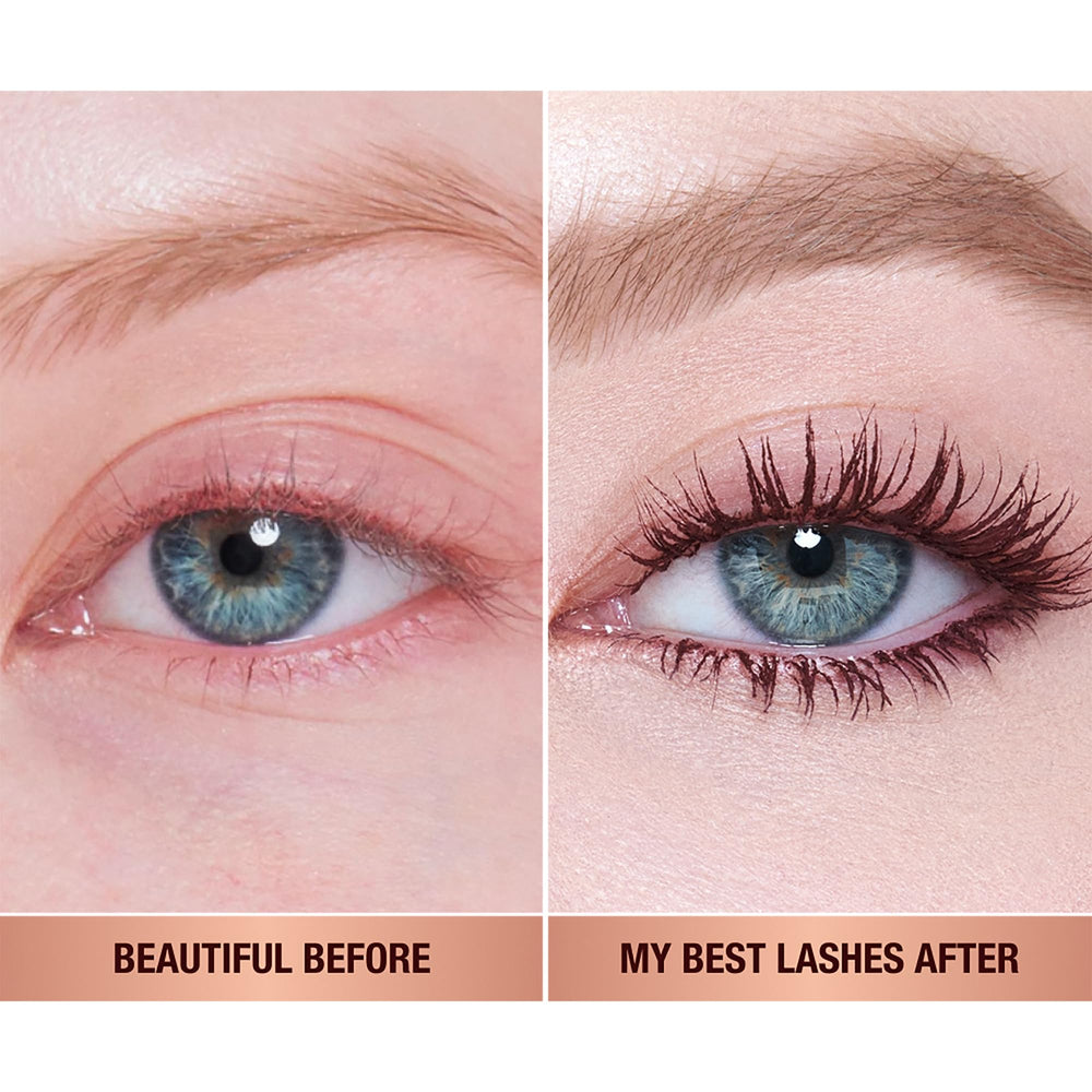 Charlotte Tilbury Pillow Talk Push Up: definición intensa en negro jet para ojos marcados.