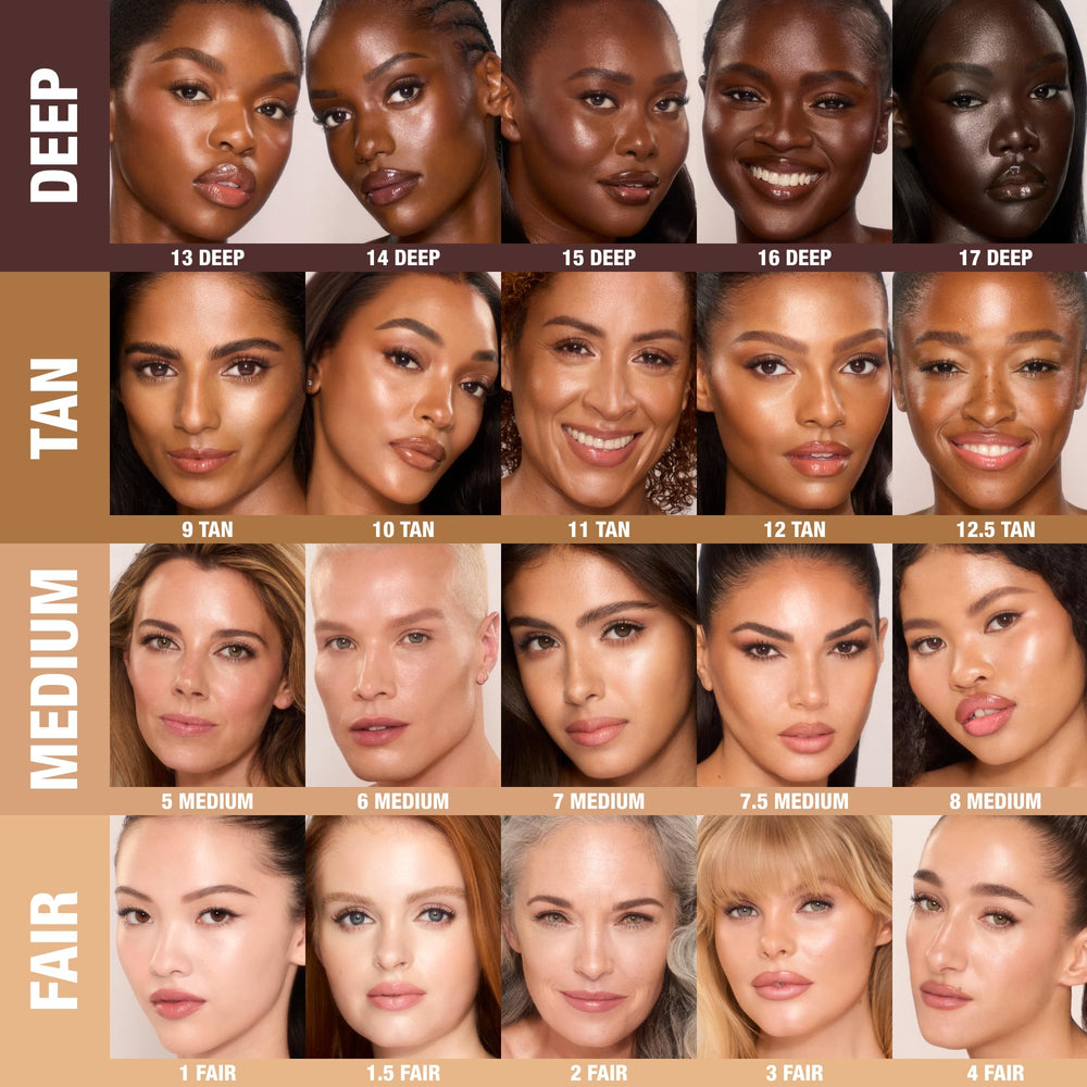 Charlotte Tilbury Unreal Skin Tint tono 7.5 Medium con subtono neutro.