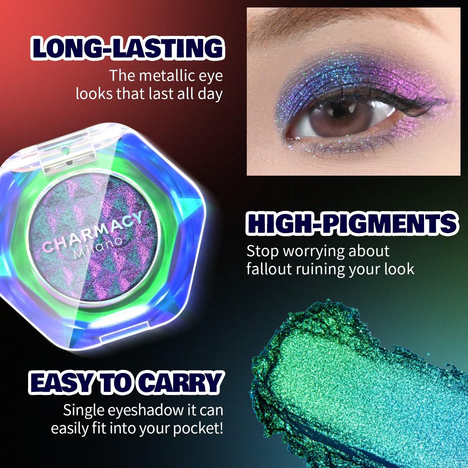 CHARMACY aplicación fácil, perfecta para looks rápidos y profesionales.