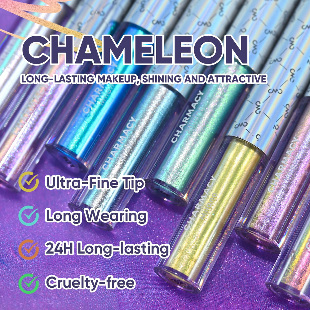 CHARMACY delineador líquido vegano y seguro para la piel.