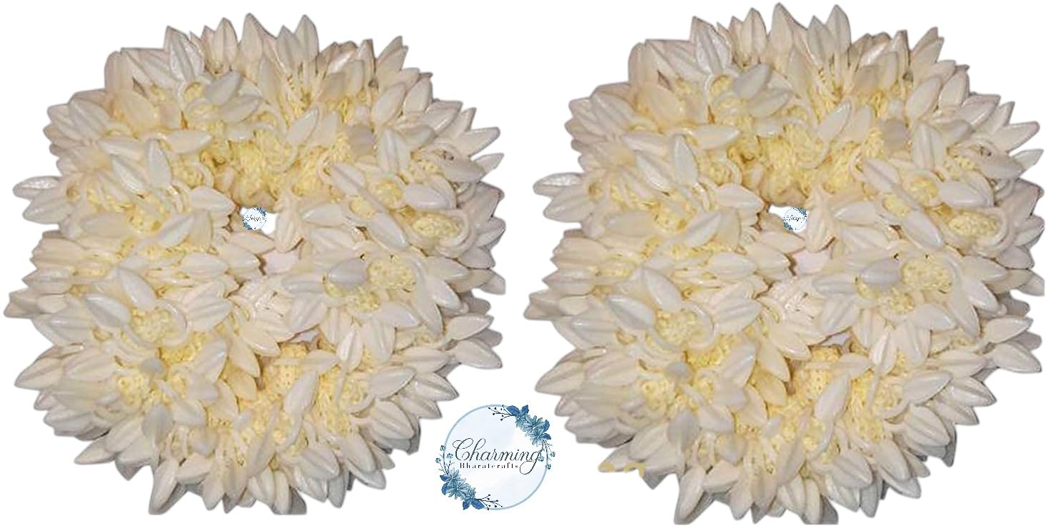 CHARMING BHARATCRAFTS accesorio mogra blanco, fragancia suave para peinados.