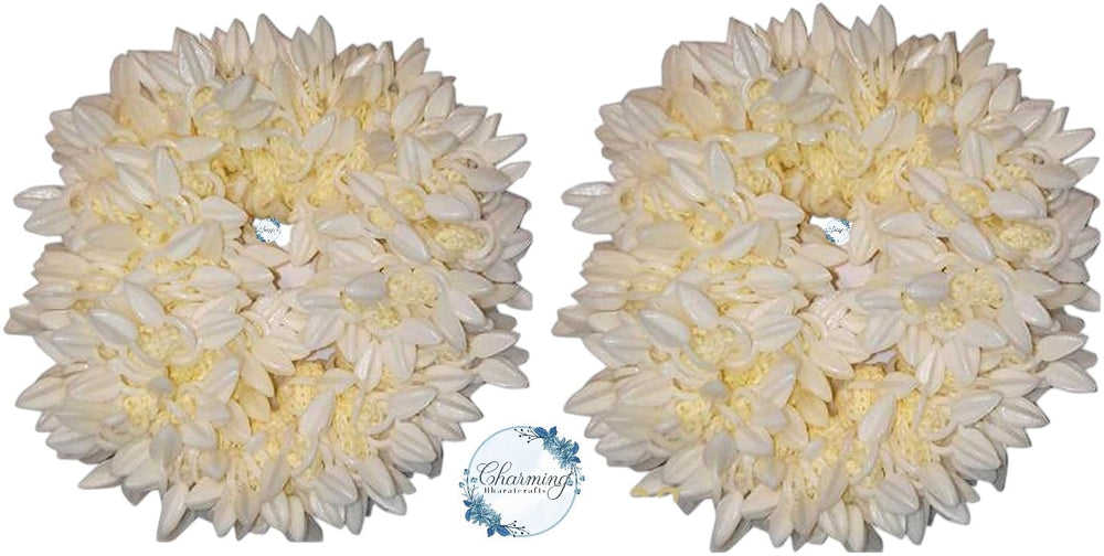 CHARMING BHARATCRAFTS accesorio mogra blanco, fragancia suave para peinados.