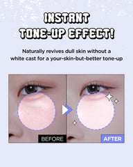 CHASIN' RABBITS All About Glow Tone-up Cream aplicación-dedos para piel suave