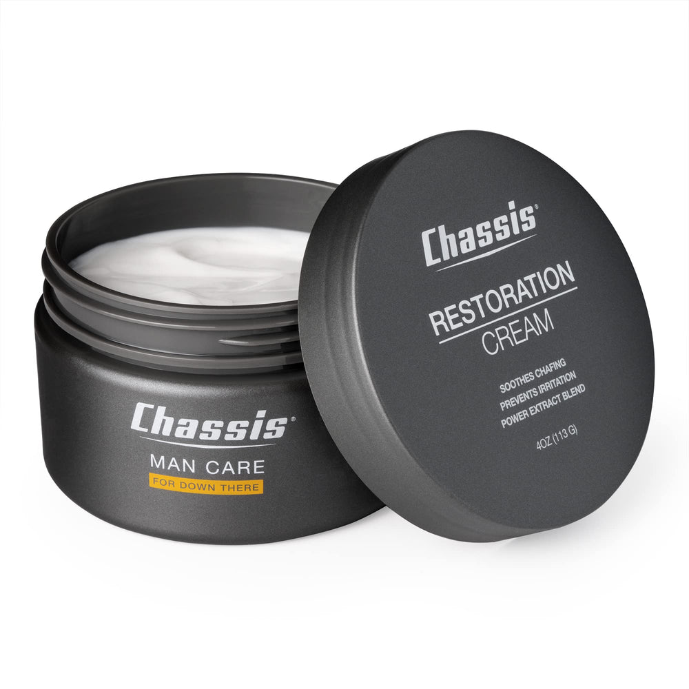 Chassis Crema Restauradora envase, hidratación duradera para piel sensible.