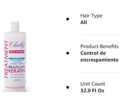 Chelly Keratina Brasileña Superior: etiqueta original que garantiza autenticidad y seguridad del producto.