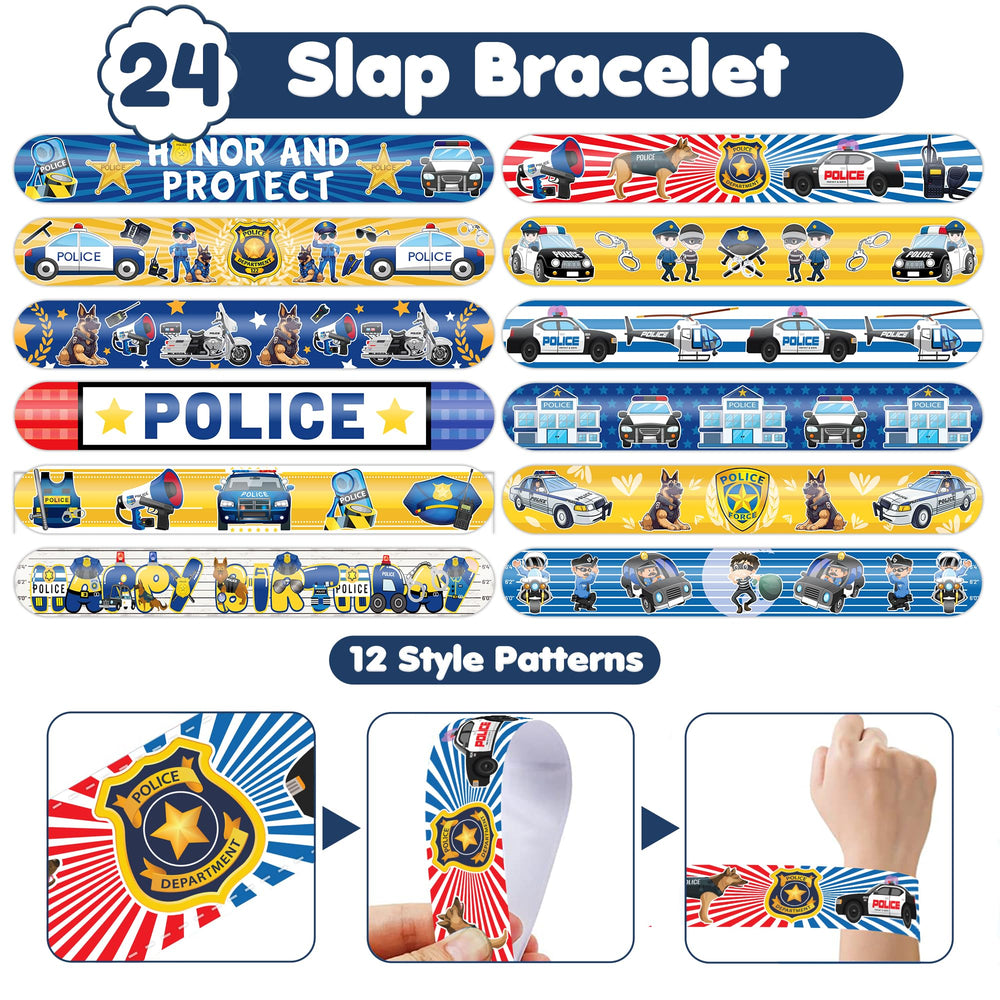 Cherisnowy pulseras policiales diseño suave sin bordes para niños.